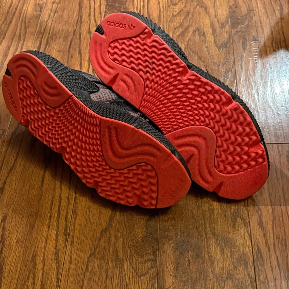Adidas Men's Black and Red Patterned Sneakers - Picture 6 of 6